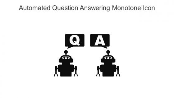 Automated Question Answering Monotone Icon In Powerpoint Pptx Png And Editable Eps Format