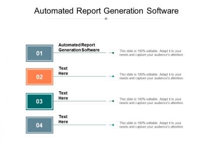Automated report generation software ppt powerpoint presentation icon tips cpb