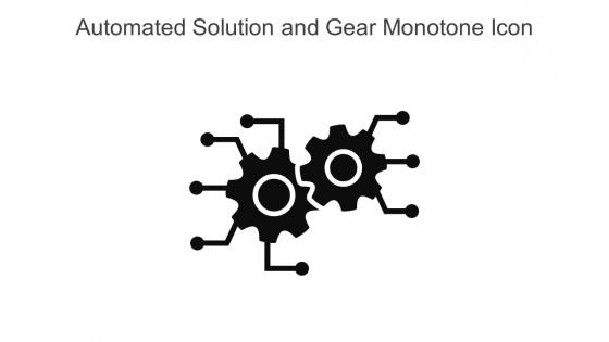 Automated Solution And Gear Monotone Icon In Powerpoint Pptx Png And Editable Eps Format
