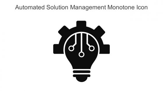 Automated Solution Management Monotone Icon In Powerpoint Pptx Png And Editable Eps Format