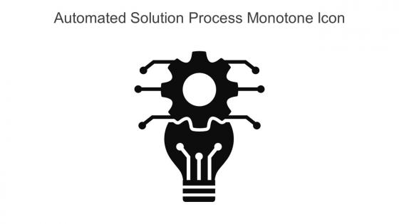 Automated Solution Process Monotone Icon In Powerpoint Pptx Png And Editable Eps Format