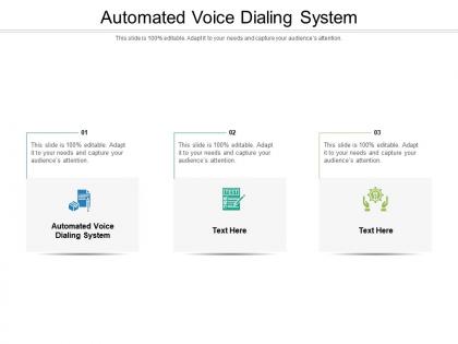 Automated voice dialing system ppt powerpoint presentation icon layout ideas cpb
