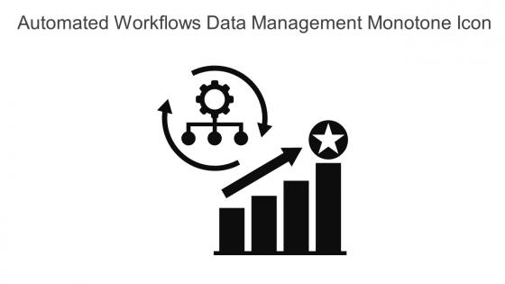 Automated Workflows Data Management Monotone Icon In Powerpoint Pptx Png And Editable Eps Format