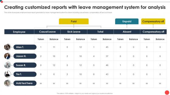 Automating Leave Management Creating Customized Reports With Leave Management CRP DK SS
