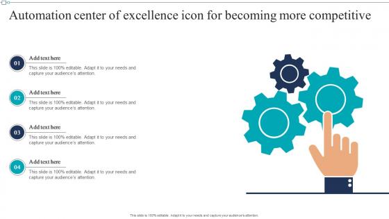 Automation Center Of Excellence Icon For Becoming More Competitive
