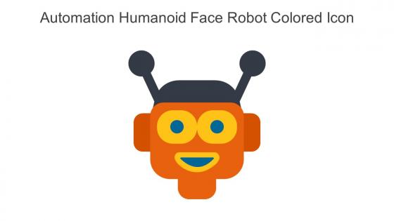 Automation Humanoid Face Robot Colored Icon In Powerpoint Pptx Png And Editable Eps Format