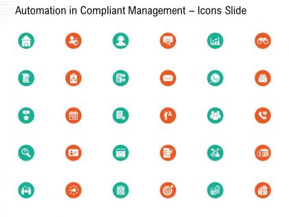 Automation in compliant management icons slide automation compliant management ppt tips