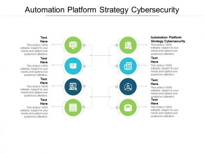 Automation platform strategy cybersecurity ppt powerpoint presentation infographic template display cpb