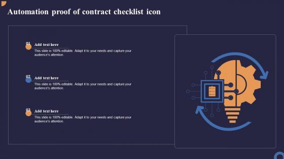 Automation Proof Of Contract Checklist Icon