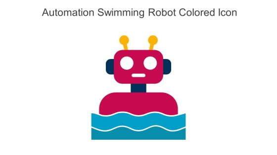 Automation Swimming Robot Colored Icon In Powerpoint Pptx Png And Editable Eps Format