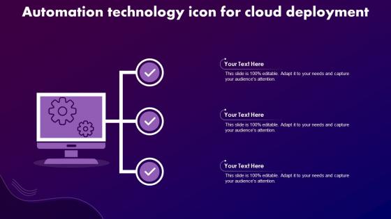 Automation Technology Icon For Cloud Deployment