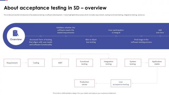 Automation Testing For Quality Assurance About Acceptance Testing In SD Overview