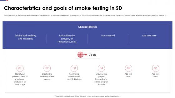 Automation Testing For Quality Assurance Characteristics And Goals Of Smoke Testing In Sd