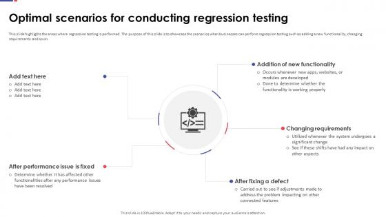 Automation Testing For Quality Assurance Optimal Scenarios For Conducting Regression Testing