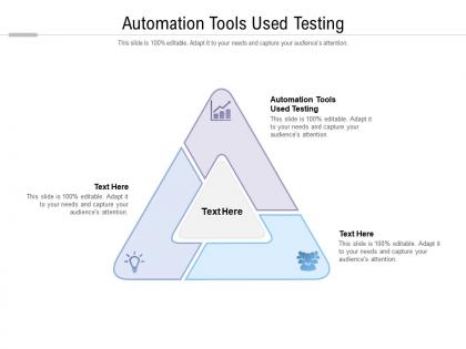 Automation tools used testing ppt powerpoint presentation inspiration sample cpb