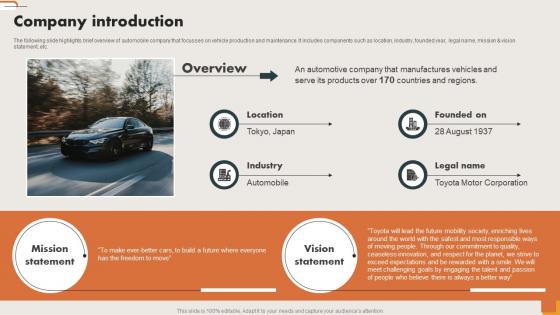 Automobile Funding Venture Capital Company Introduction