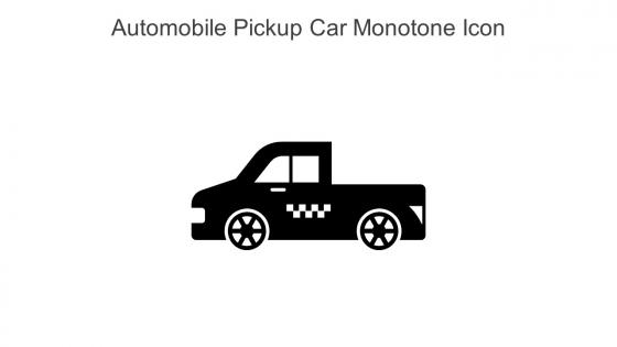 Automobile Pickup Car Monotone Icon In Powerpoint Pptx Png And Editable Eps Format