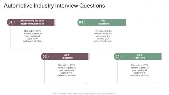 Automotive Industry Interview Questions In Powerpoint And Google Slides Cpb