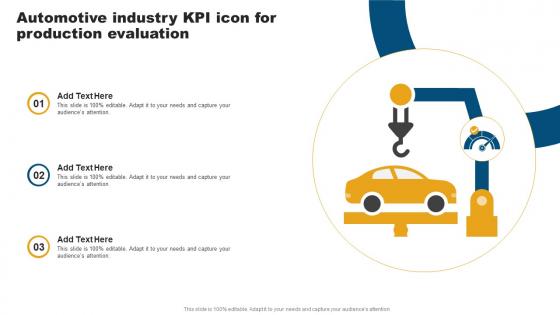 Automotive Industry Kpi Icon For Production Evaluation