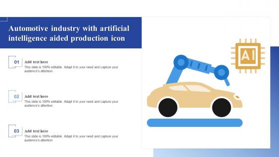 Automotive Industry With Artificial Intelligence Aided Production Icon