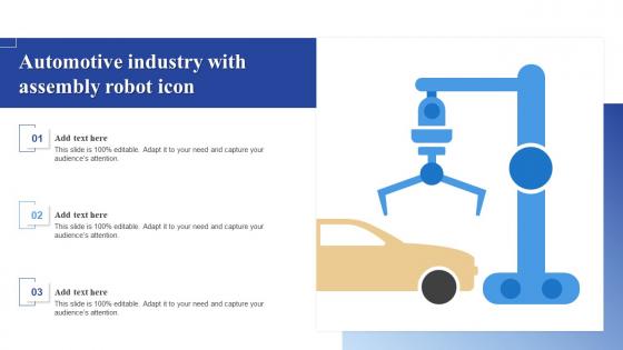 Automotive Industry With Assembly Robot Icon