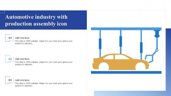 Automotive Industry With Production Assembly Icon