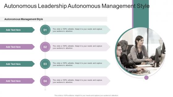 Autonomous Leadership Autonomous Management Style In Powerpoint And Google Slides Cpb
