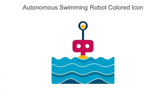 Autonomous Swimming Robot Colored Icon In Powerpoint Pptx Png And Editable Eps Format