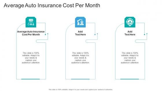 Average Auto Insurance Cost Per Month In Powerpoint And Google Slides Cpb