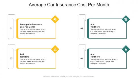 Average Car Insurance Cost Per Month In Powerpoint And Google Slides Cpb