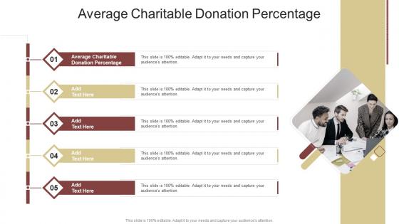 Average Charitable Donation Percentage In Powerpoint And Google Slides Cpb