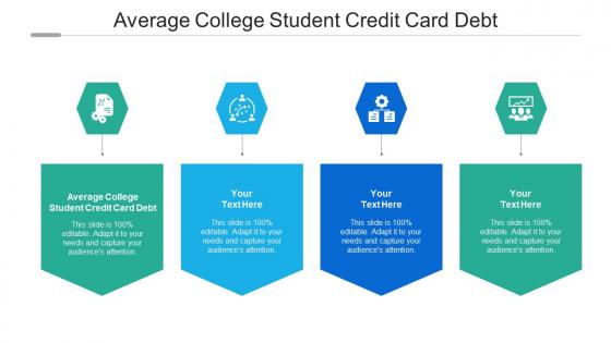 Average college student credit card debt ppt powerpoint presentation infographics tips cpb