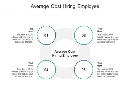 Average cost hiring employee ppt powerpoint presentation portfolio deck cpb