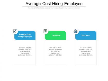 Average cost hiring employee ppt powerpoint presentation show rules cpb