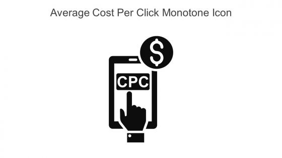Average Cost Per Click Monotone Icon In Powerpoint Pptx Png And Editable Eps Format