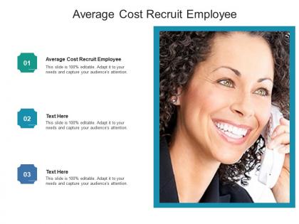 Average cost recruit employee ppt powerpoint presentation styles clipart cpb