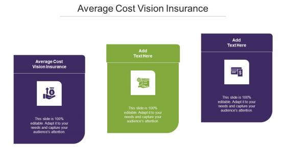 Average Cost Vision Insurance Ppt Powerpoint Presentation Styles Objects Cpb