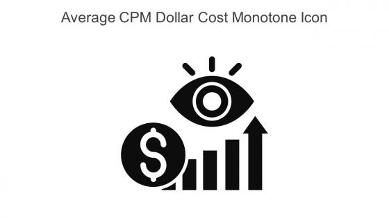Average CPM Dollar Cost Monotone Icon In Powerpoint Pptx Png And Editable Eps Format