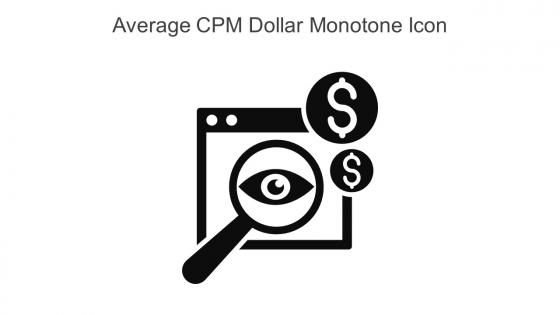 Average CPM Dollar Monotone Icon In Powerpoint Pptx Png And Editable Eps Format