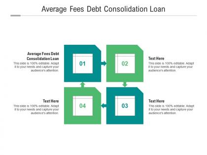 Average fees debt consolidation loan ppt powerpoint presentation file portfolio cpb
