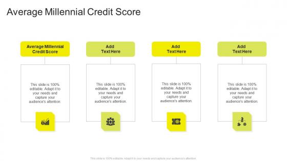 Average Millennial Credit Score In Powerpoint And Google Slides Cpb