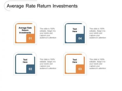 Average rate return investments ppt powerpoint presentation file background images cpb