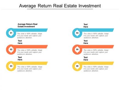 Average return real estate investment ppt powerpoint presentation icon master cpb