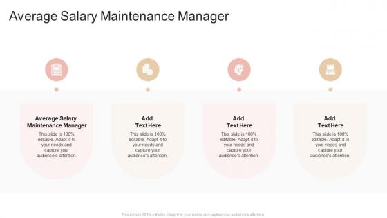 Average Salary Maintenance Manager In Powerpoint And Google Slides Cpb