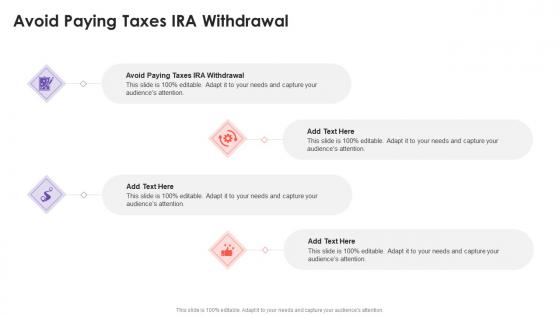 Avoid Paying Taxes IRA Withdrawal In Powerpoint And Google Slides Cpb
