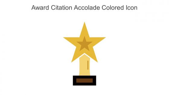 Award Citation Accolade Colored Icon In Powerpoint Pptx Png And Editable Eps Format