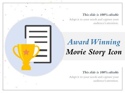 Award winning movie story icon