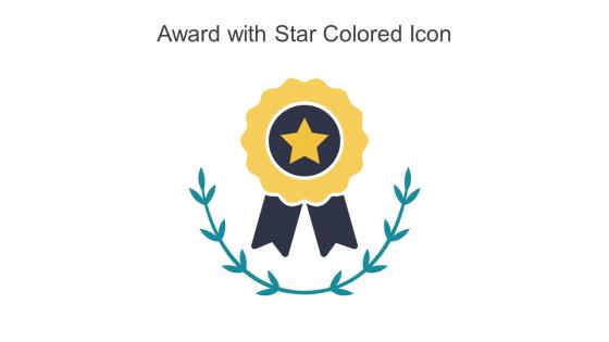 Award With Star Colored Icon In Powerpoint Pptx Png And Editable Eps Format