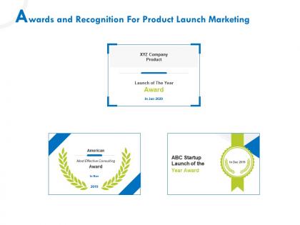 Awards and recognition for product launch marketing ppt file formats