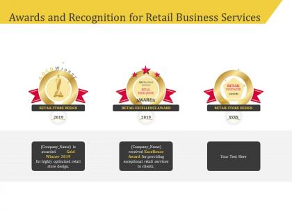 Awards and recognition for retail business services ppt file slides